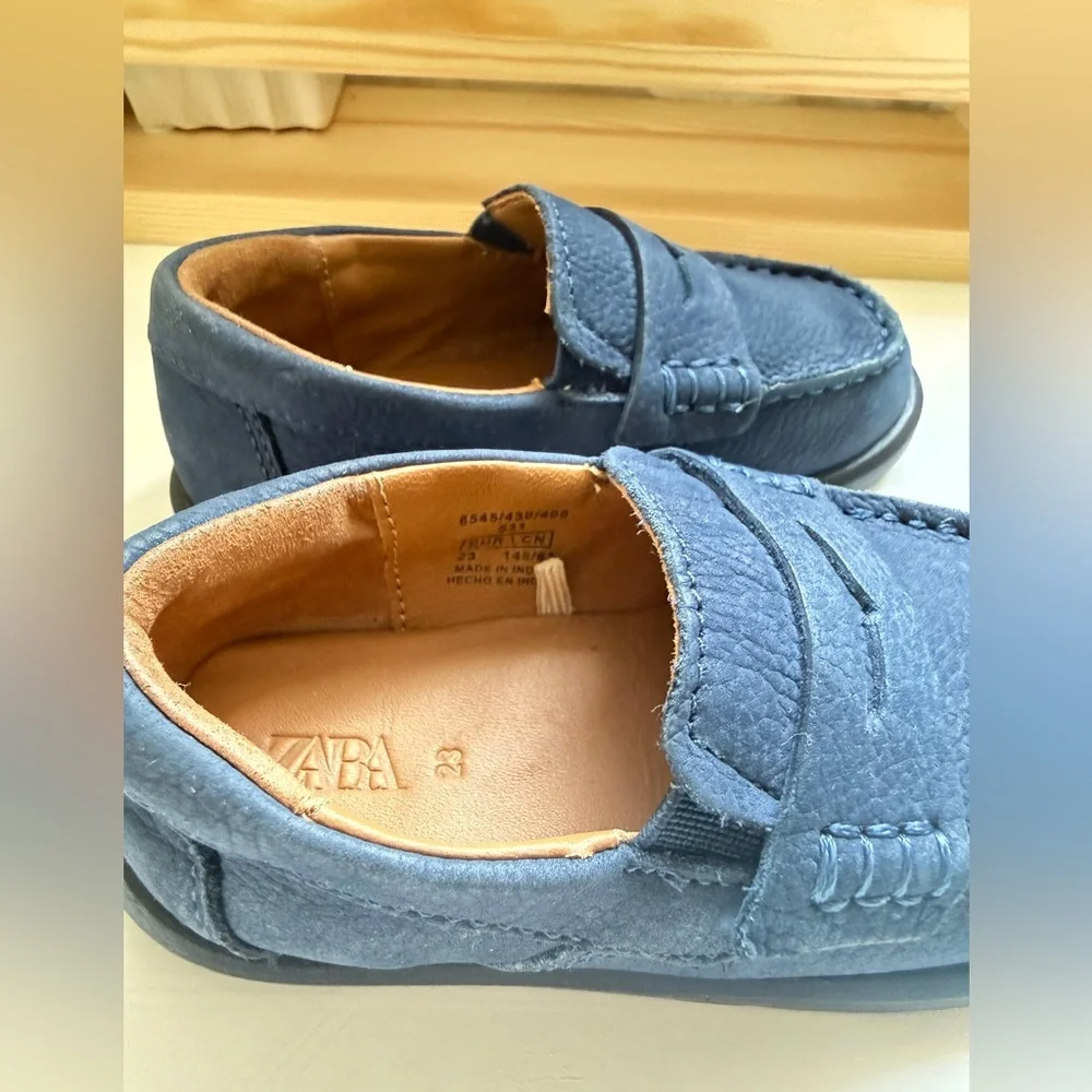 Zara Suede Penny Loafers - Kids Shoes